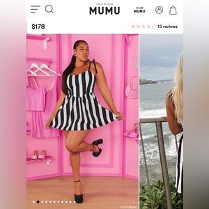 NEW Show Me Your MuMu x Barbie collab dolled up dress (XL)